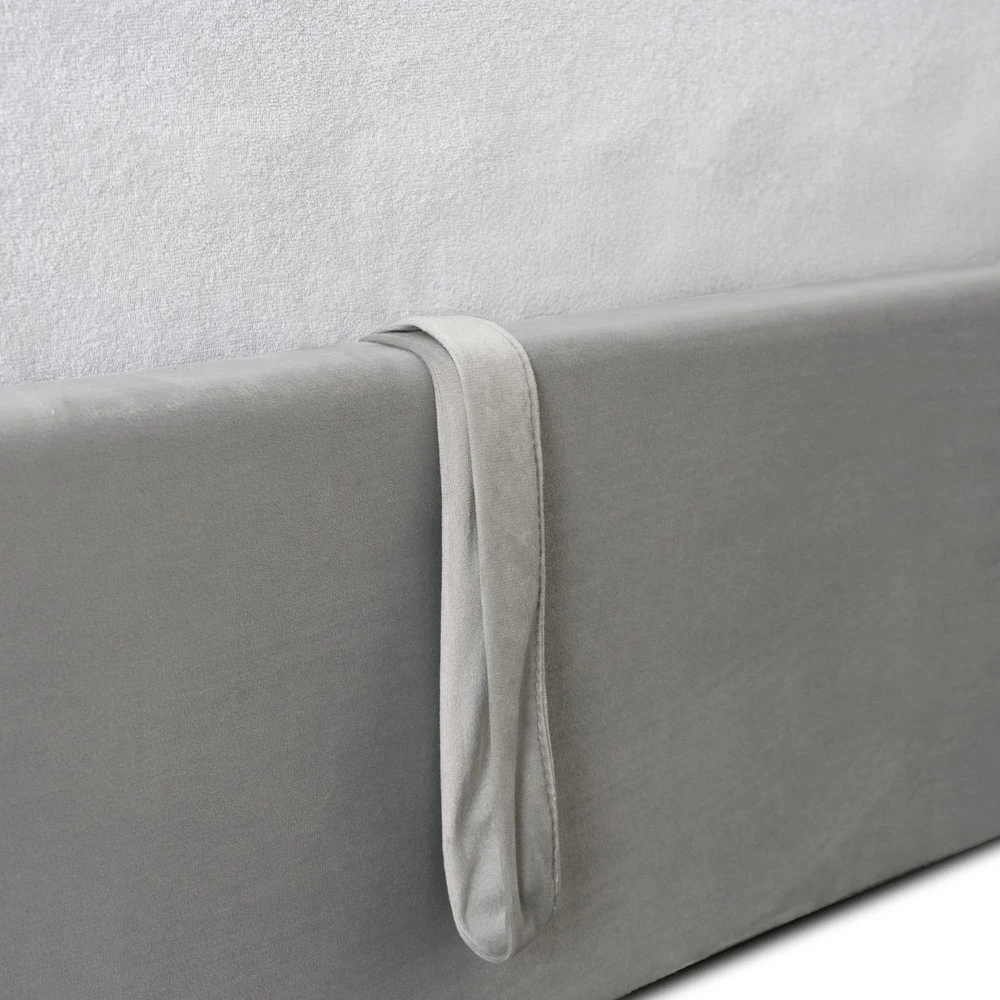 Mebel Elite Lova su patalynės dėže, 140 × 200 cm, pilka