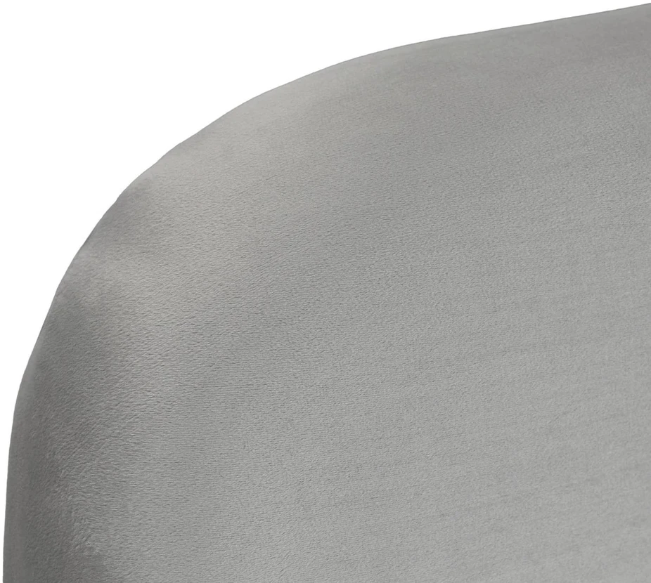 Mebel Elite Lova su patalynės dėže, velūrinė, 140 × 200 cm, pilka