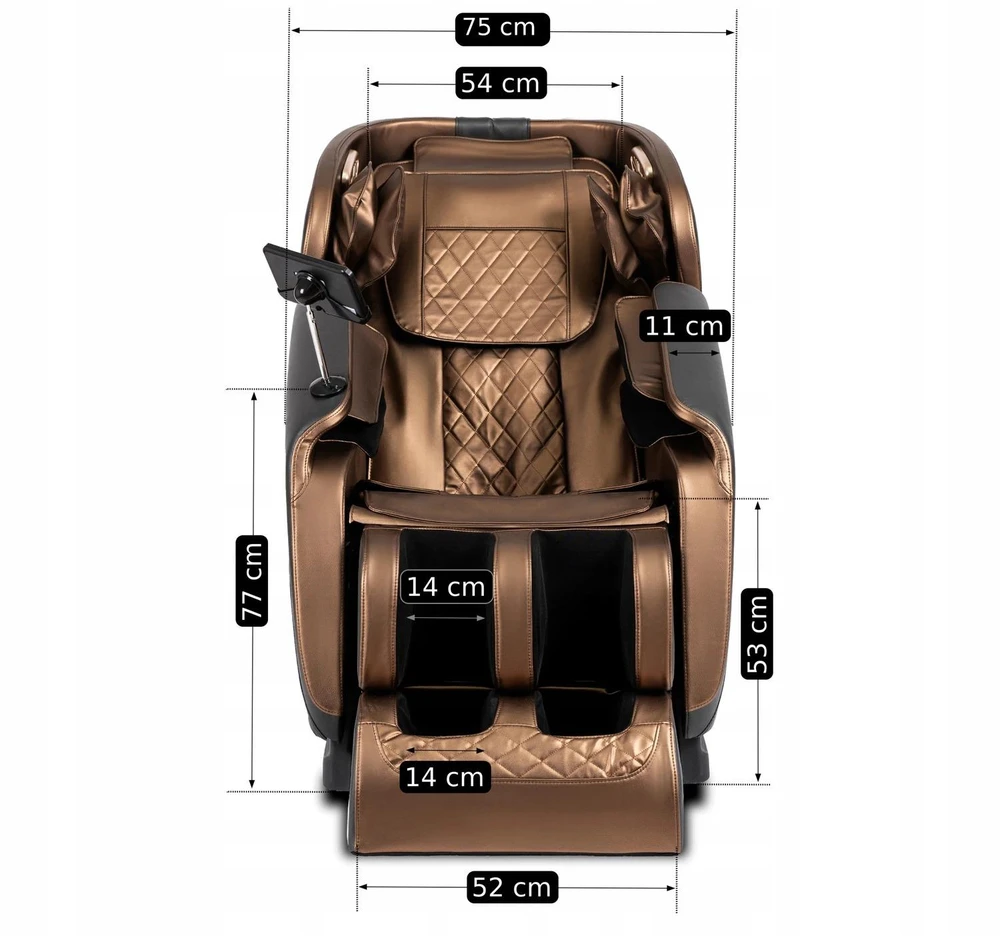 Mebel Elite Masažinis fotelis VX MAX, ruda eko oda
