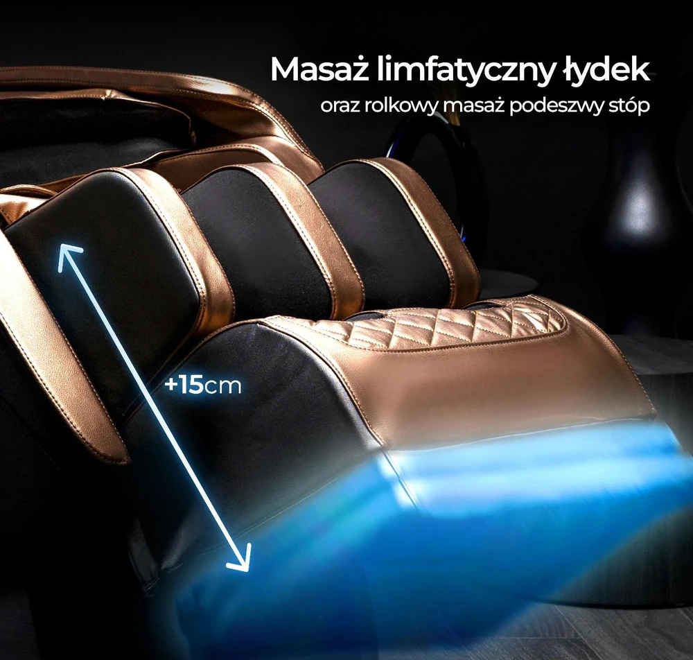 Mebel Elite Masažinis fotelis VX MAX, ruda eko oda