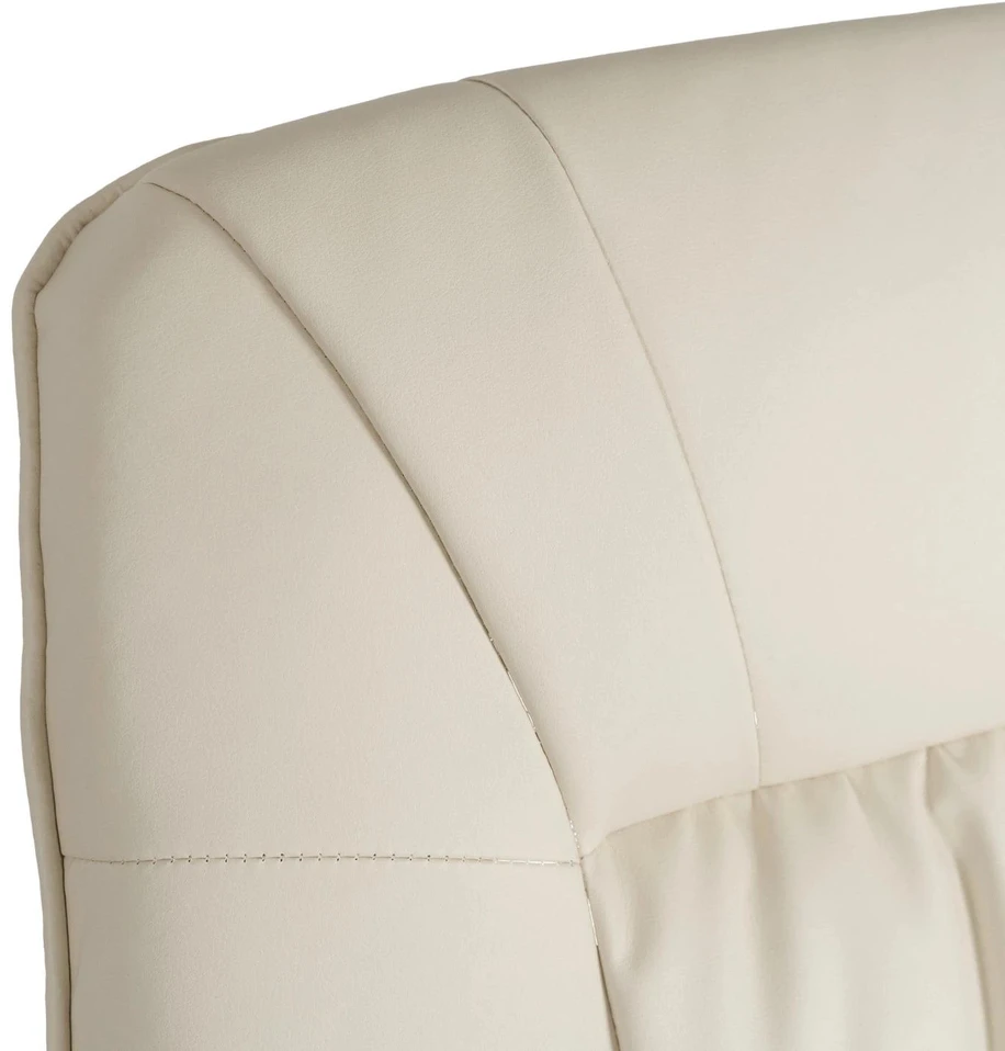 Mebel Elite Masažinis pasukamas fotelis su šildymo funkcija, 77 × 90 × 102 cm, smėlio spalvos