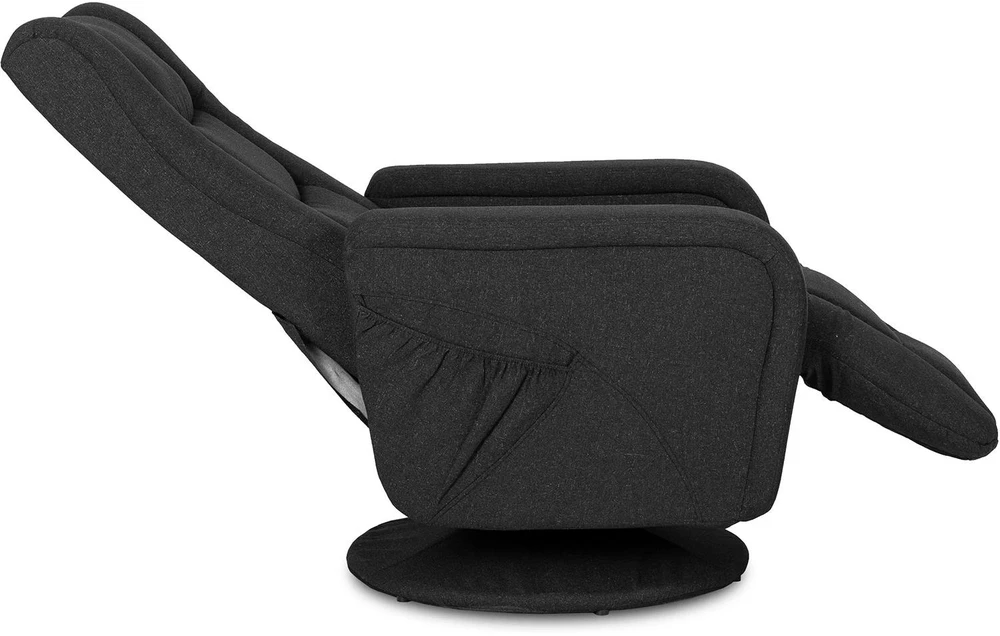Sofa Mebel Elite Masažinis pasukamas fotelis SPIKE 2, atlenkiamas, juodas