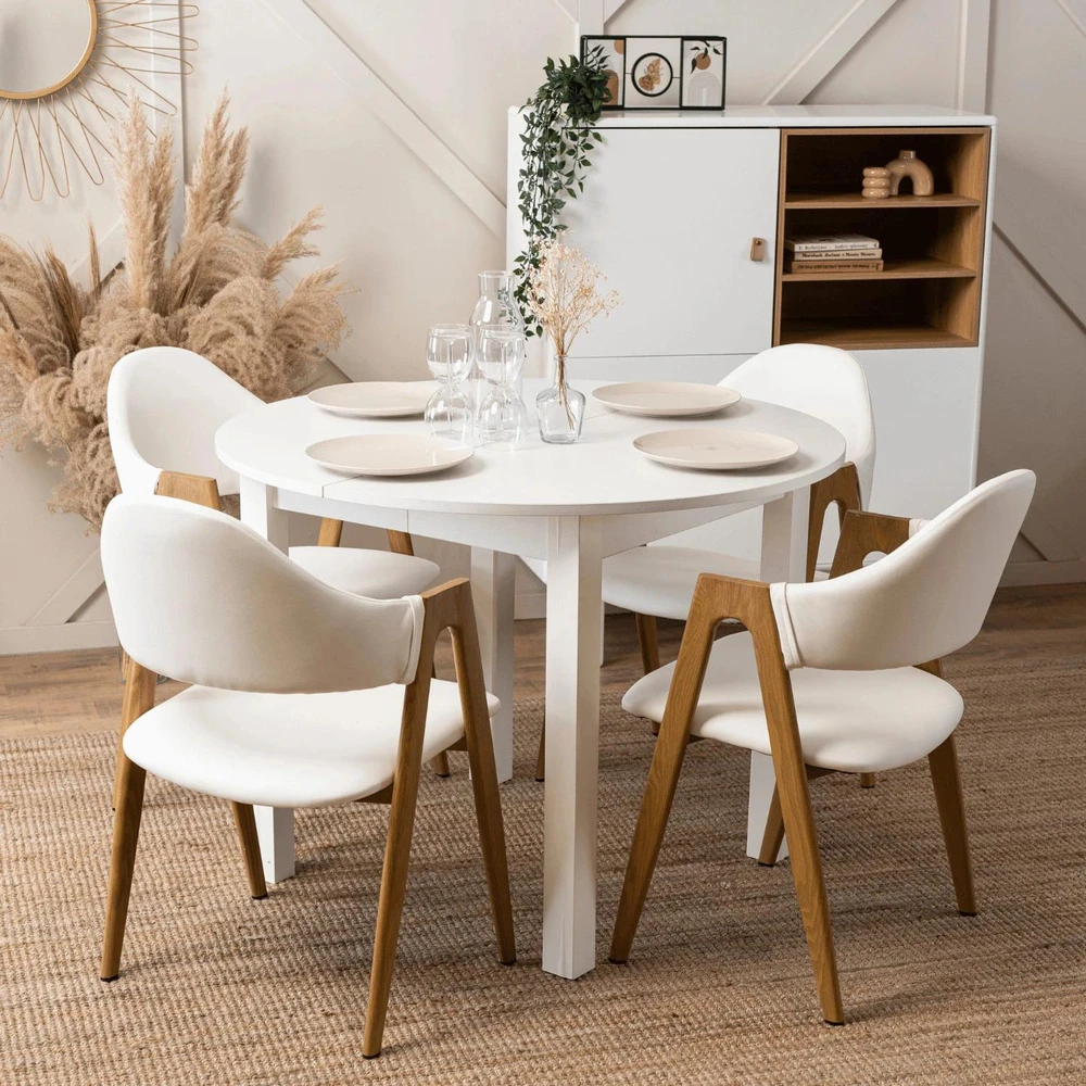 Mebel Elite MEBELELITE WILLY kėdė, balta, 56 × 58 × 81 cm
