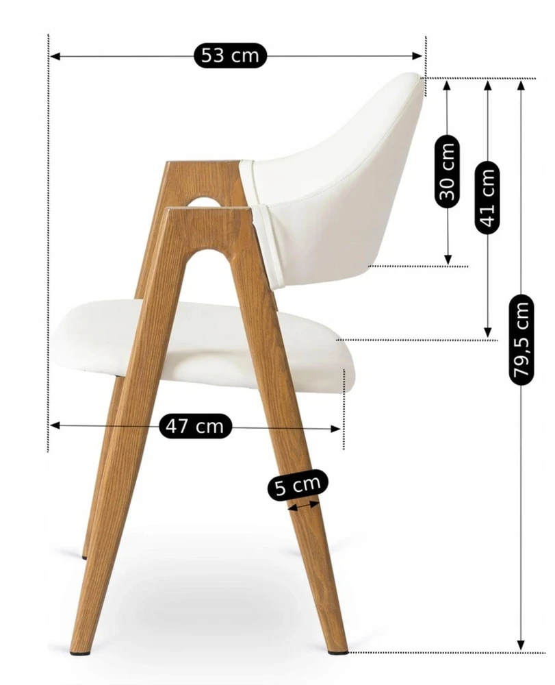 Mebel Elite MEBELELITE WILLY kėdė, balta, 56 × 58 × 81 cm