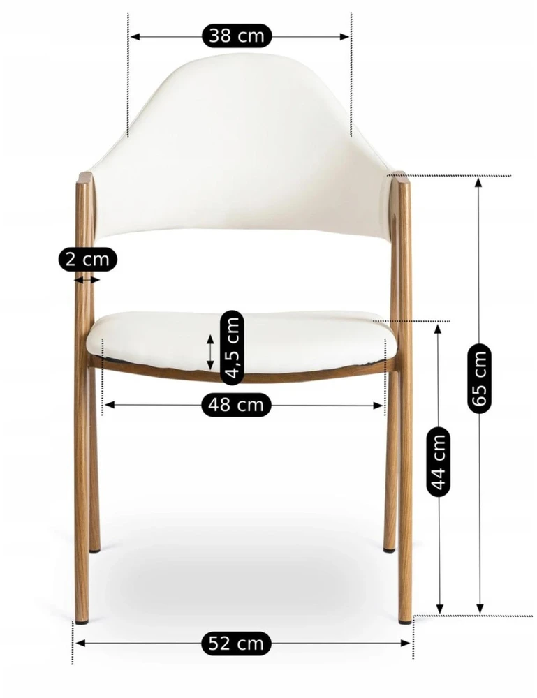 Mebel Elite MEBELELITE WILLY kėdė, balta, 56 × 58 × 81 cm