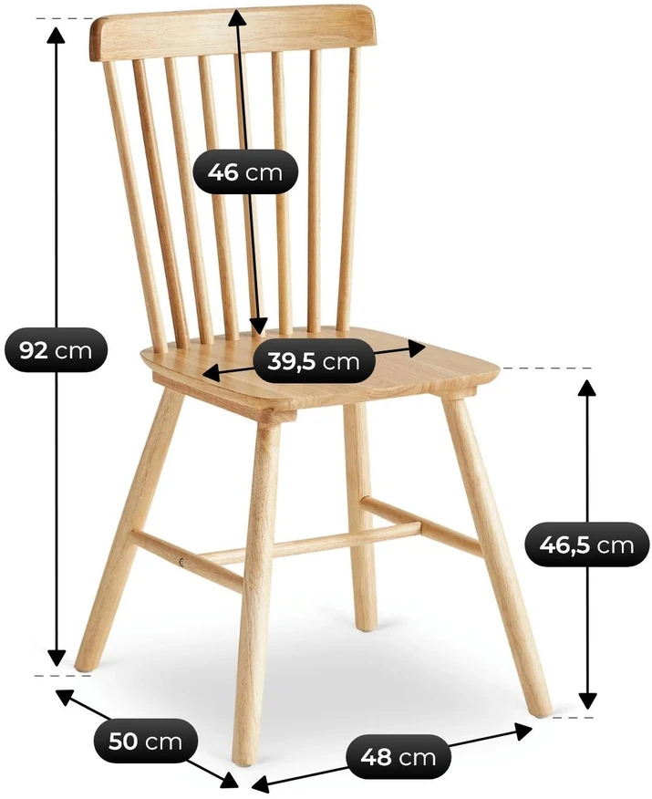 Fotelis Mebel Elite Medinė kėdė, maksimali apkrova 120 kg, auksinio ąžuolo spalvos
