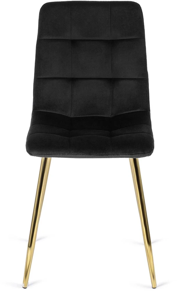 Mebel Elite Minkšta kėdė YORK, aksominė, 43 × 52 × 90,5 cm, juoda