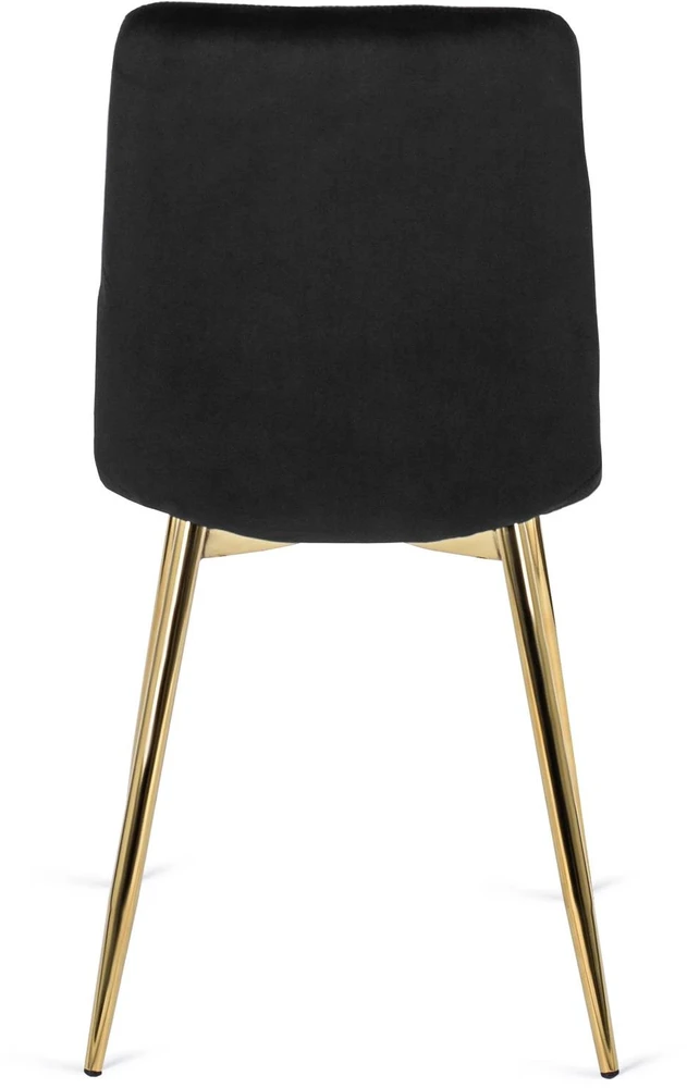 Mebel Elite Minkšta kėdė YORK, aksominė, 43 × 52 × 90,5 cm, juoda