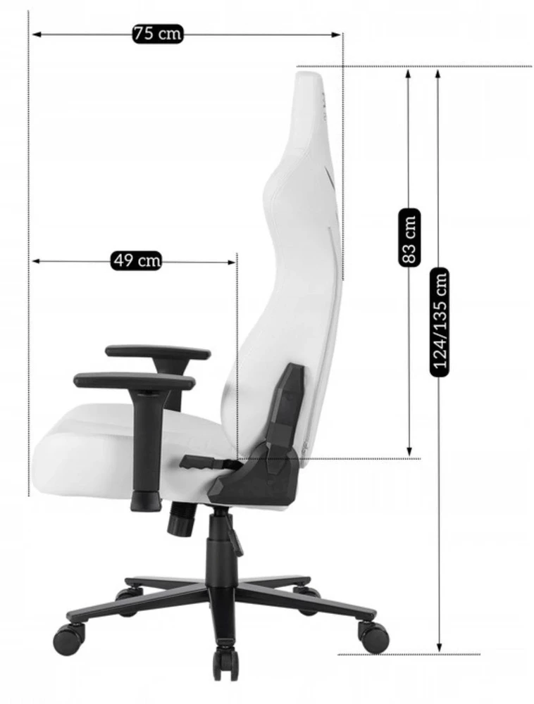 Mebel Elite Pasukama žaidimų kėdė APEX, balta
