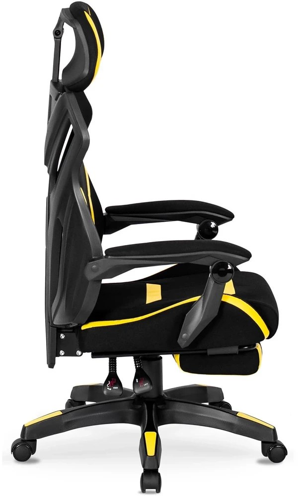 Mebel Elite Maxima juoda/geltona Pasukama Kėdė – Komfortas ir Stilius Jūsų Namams!