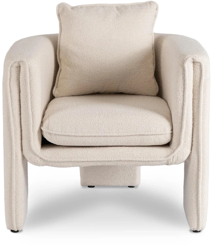 Mebel Elite Poilsio fotelis GALA, kreminis, 79 × 75 × 69 cm