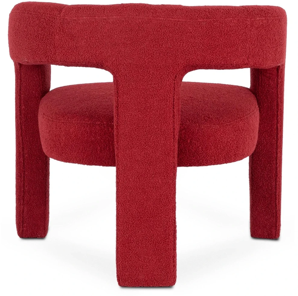 Mebel Elite Poilsio fotelis LILLE, boucle audinys, 77,5 × 66 × 73 cm, bordo