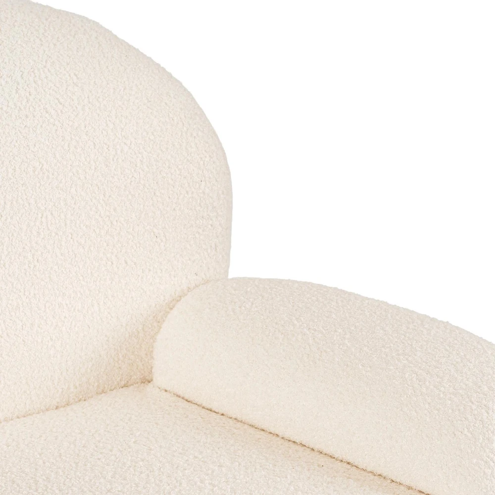Mebel Elite Poilsio fotelis MASSIMO, 82 × 70 × 79 cm, kreminis
