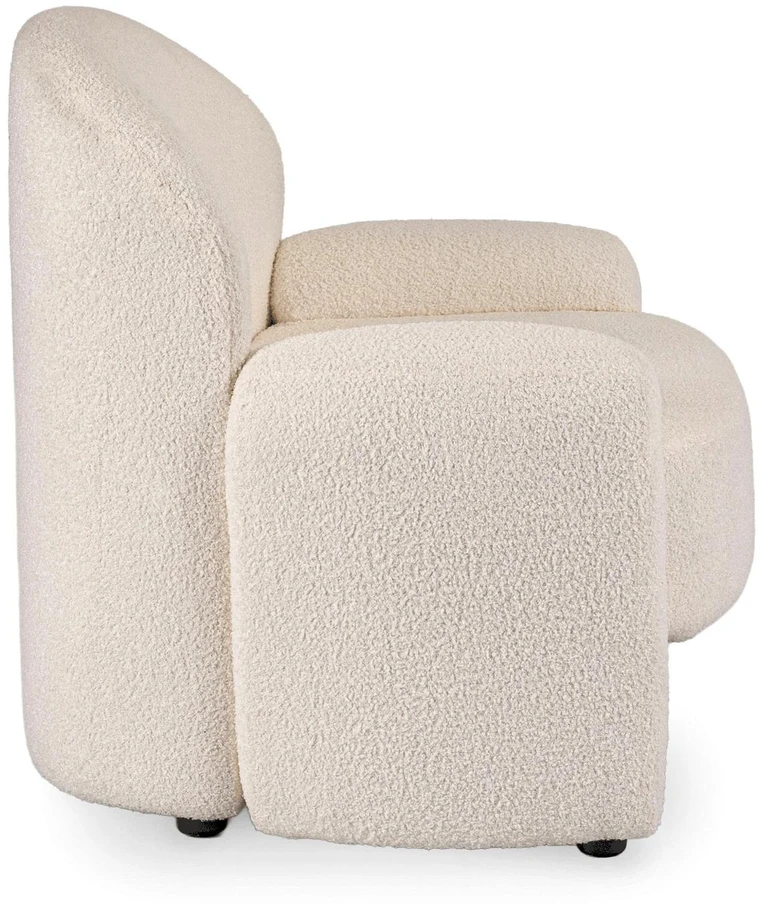 Mebel Elite Poilsio fotelis MASSIMO, 82 × 70 × 79 cm, kreminis