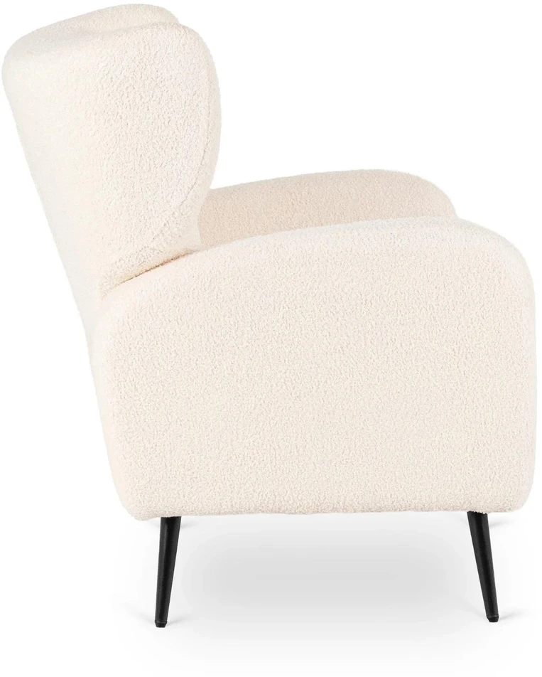 Mebel Elite Poilsio fotelis NICO, 82 × 86 × 84 cm, kreminis buklė audinys