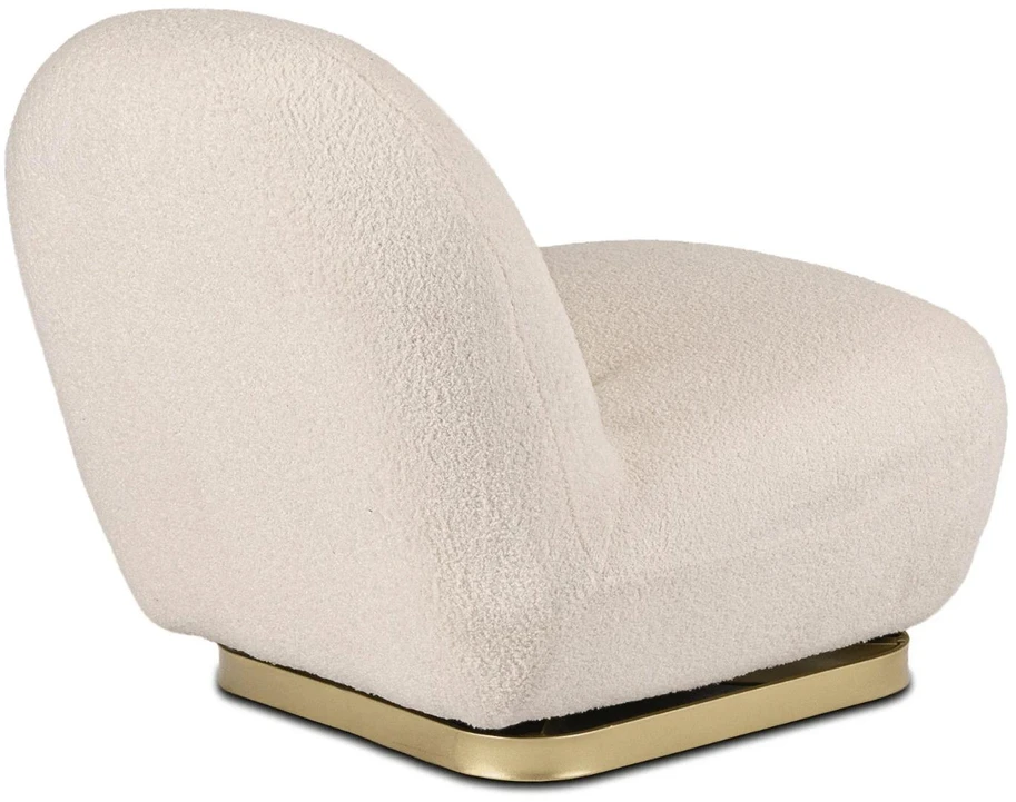 Mebel Elite Poilsio fotelis SONNY, pasukamas 360°, 70 × 78 × 69 cm, kreminis