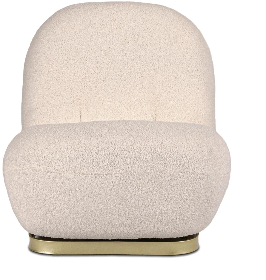 Mebel Elite Poilsio fotelis SONNY, pasukamas 360°, 70 × 78 × 69 cm, kreminis