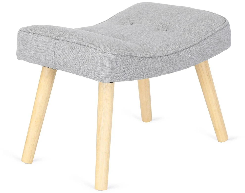 Mebel Elite Poilsio fotelis su kojų atrama LOZANO 2, 68,5 × 73,5 × 96 cm, pilkas