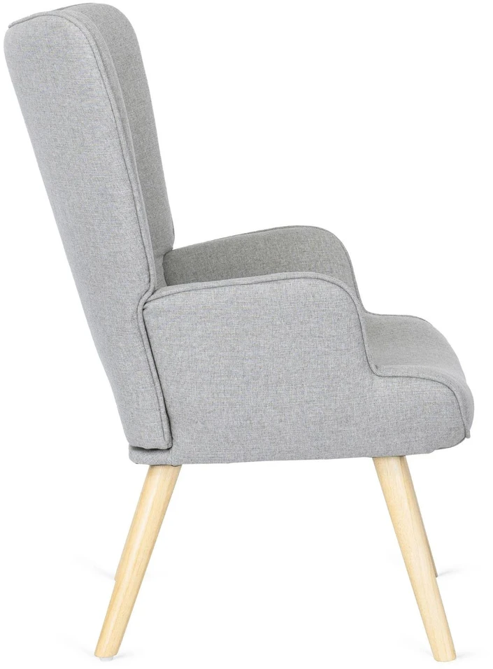 Mebel Elite Poilsio fotelis su kojų atrama LOZANO 2, 68,5 × 73,5 × 96 cm, pilkas