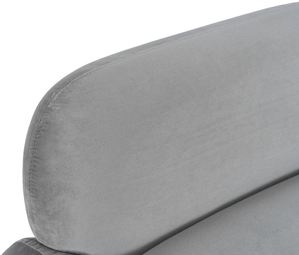 Mebel Elite Poilsio fotelis TOGO, veliūrinis, 78 × 79 × 77 cm, pilkas