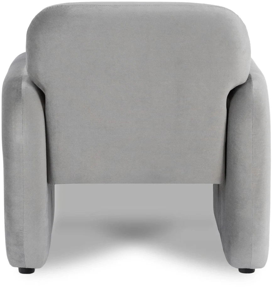 Mebel Elite Poilsio fotelis TOGO, veliūrinis, 78 × 79 × 77 cm, pilkas