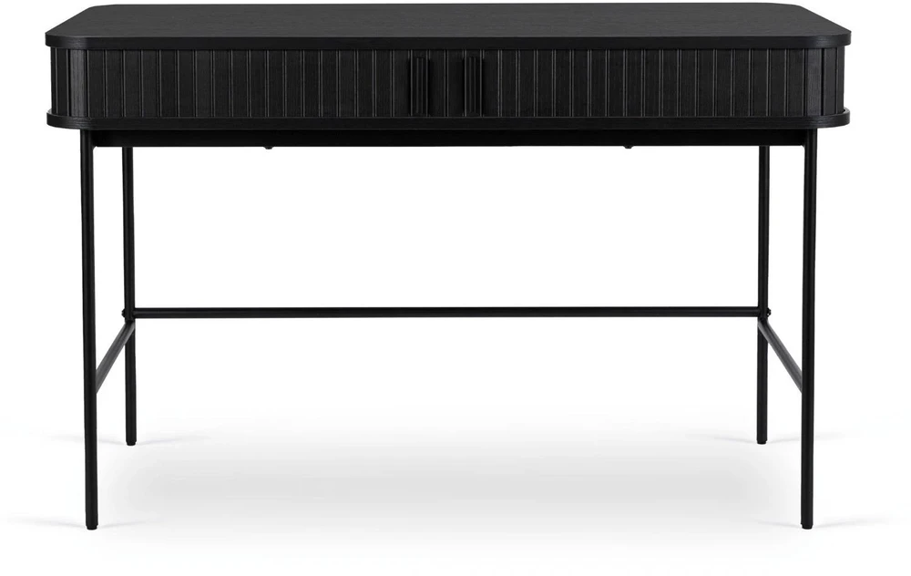 TV staliukas Mebel Elite Rašomasis stalas su rievėtu dizainu, 120 × 60 cm, juodas