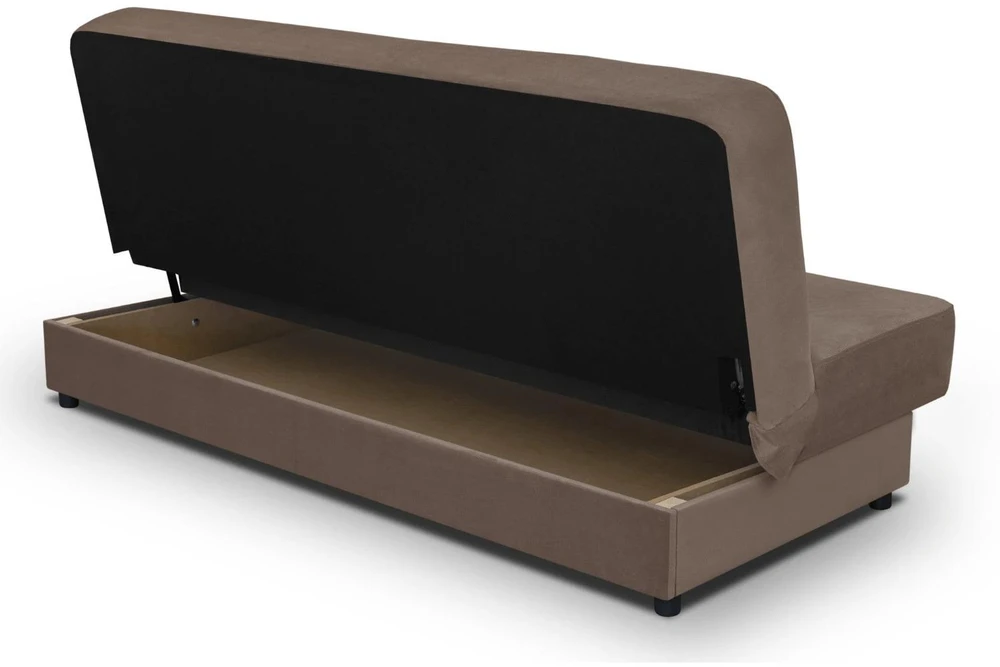 Mebel Elite Sofa-lova ARUBA su patalynės dėže, 188 cm, ruda