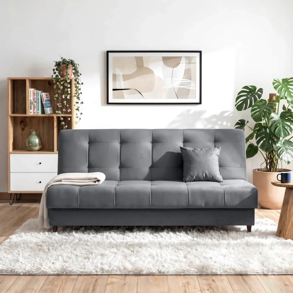 Mebel Elite Sofa-lova LIMA, 186 cm, pilka