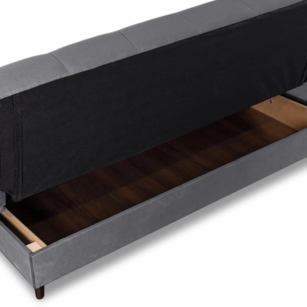 Mebel Elite Sofa-lova LIMA, 186 cm, pilka