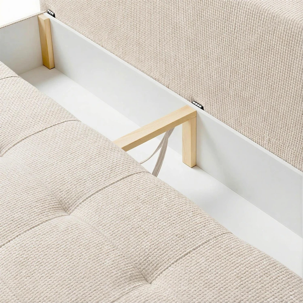 Mebel Elite Sofa-lova MORANA, 197 × 96 cm, kreminė