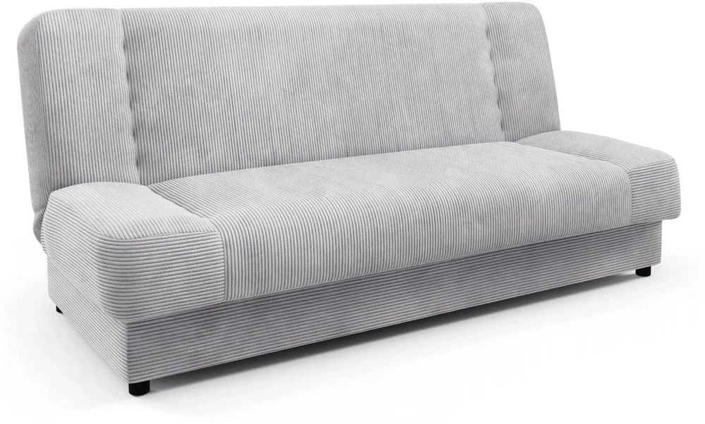Mebel Elite Sofa-lova PIANO, išskleidžiama, su patalynės dėže, 190 × 92 cm, pilka