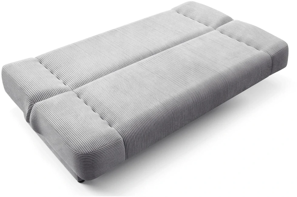 Mebel Elite Sofa-lova PIANO, išskleidžiama, su patalynės dėže, 190 × 92 cm, pilka