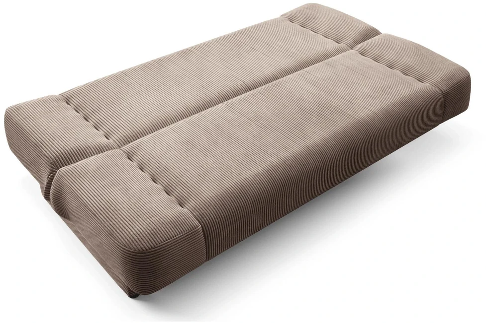 Mebel Elite Sofa-lova PIANO su patalynės dėže, 190 × 92 cm, smėlinė