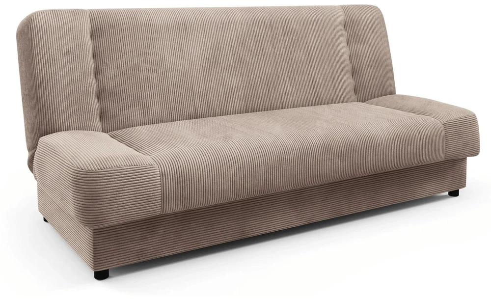Mebel Elite Sofa-lova PIANO su patalynės dėže, 190 × 92 cm, smėlinė