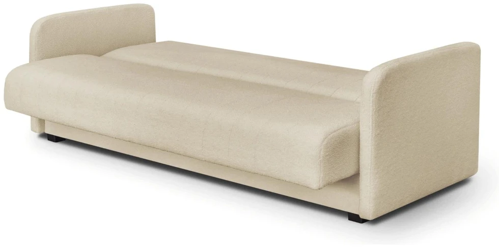 Mebel Elite Sofa-lova PORTO su patalynės dėže, 198 cm, šviesiai smėlinė