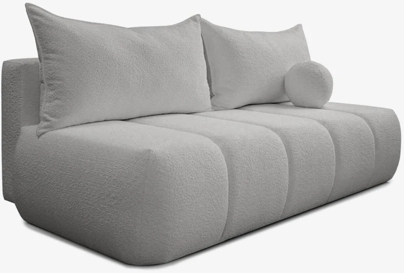 Mebel Elite Sofa-lova SARIA, 207 × 86 × 91 cm, pilka