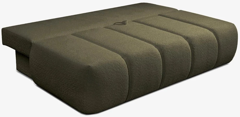 Mebel Elite Sofa-lova SARIA, 207 × 86 cm, alyvuogių spalvos, buklė audinys