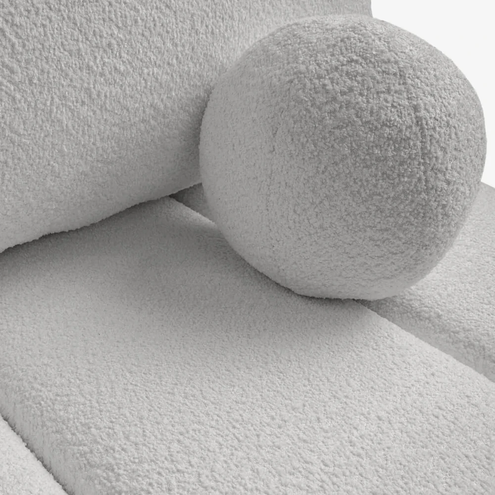 Mebel Elite Sofa-lova SARIA, 207 × 86 × 91 cm, pilka