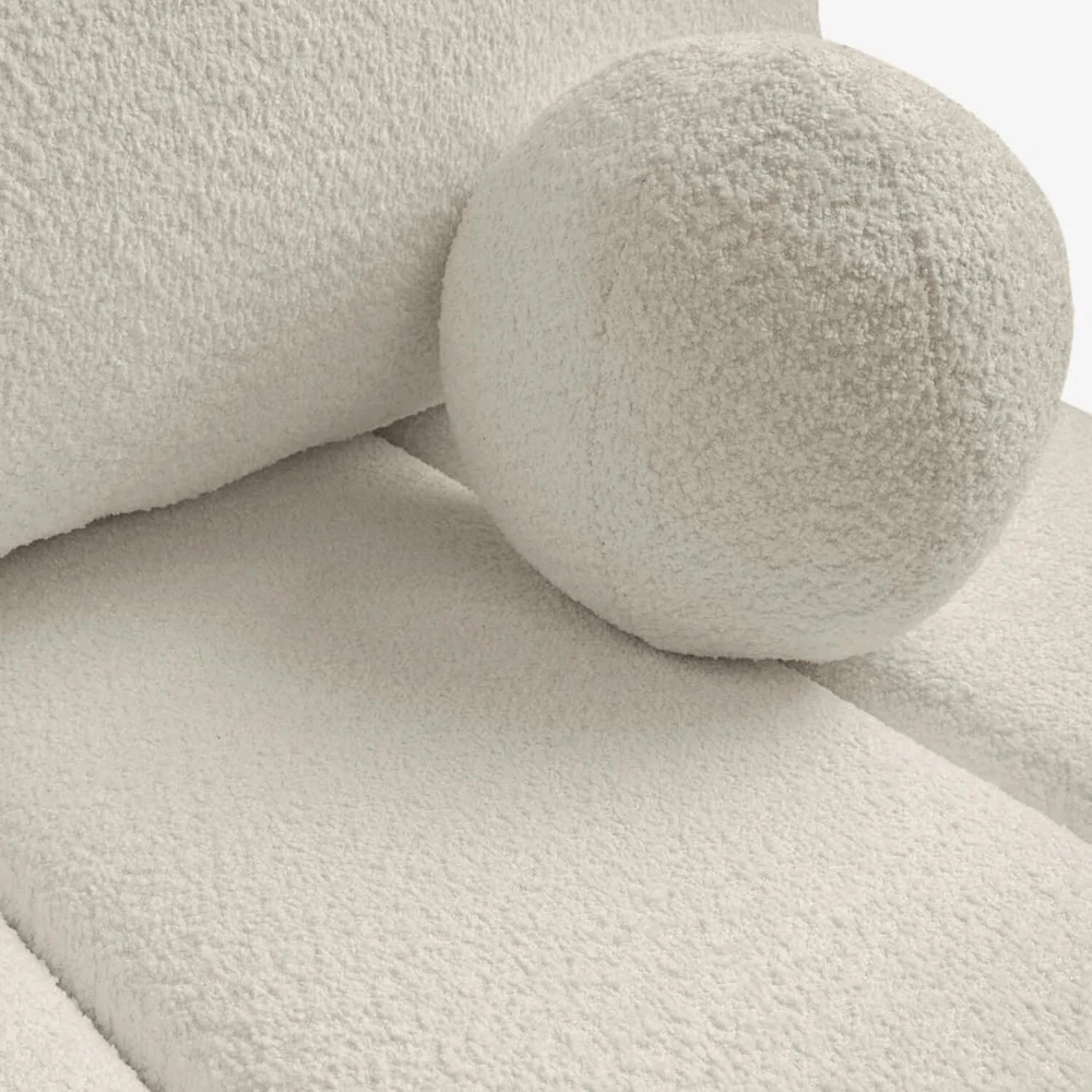 Mebel Elite Sofa-lova SARIA, miegamoji dalis 207 × 140 cm, kreminė