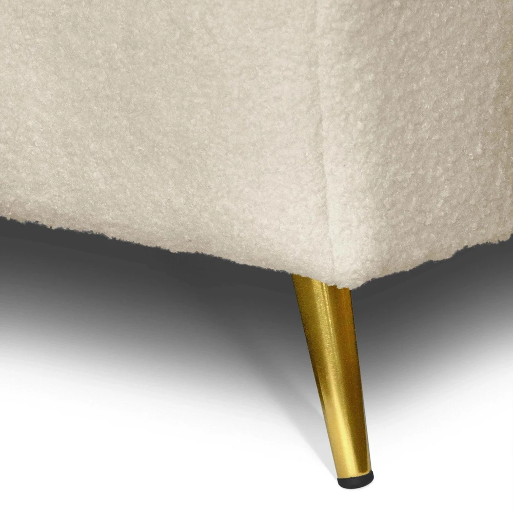 Mebel Elite Sofa-lova SEUL, miegamoji dalis 150 × 187 cm, smėlio spalvos