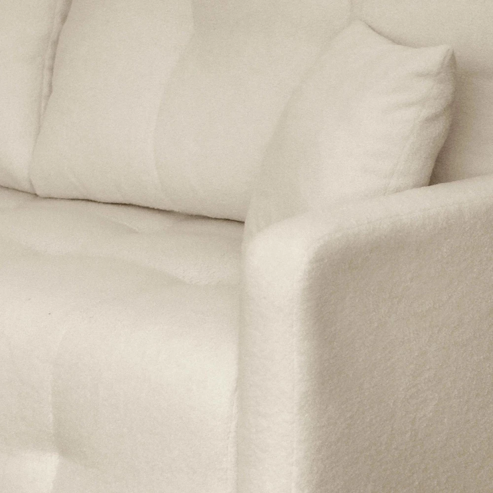 Mebel Elite Sofa-lova SEUL, miegamoji dalis 150 × 187 cm, smėlio spalvos