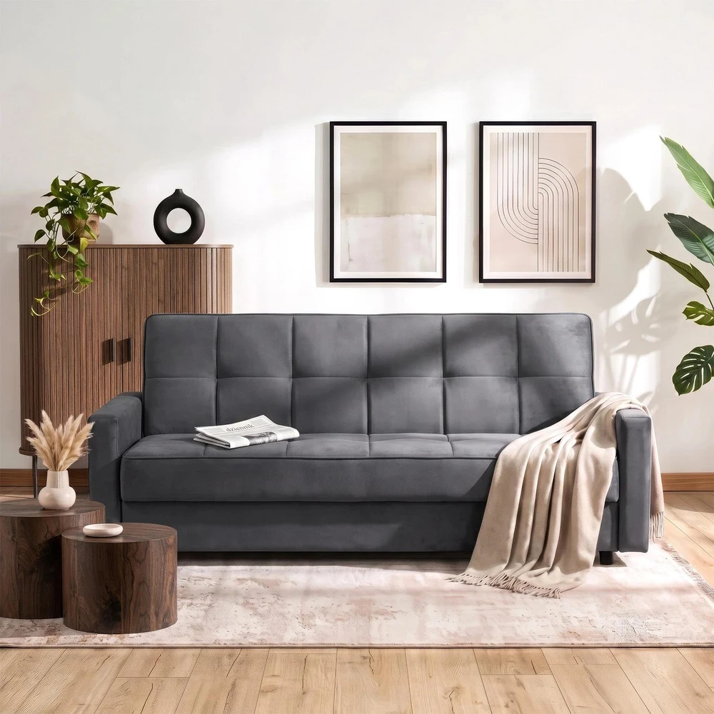 Sofa Mebel Elite Sofų-lovų komplektas ALUNA, 2 vnt., pilkas