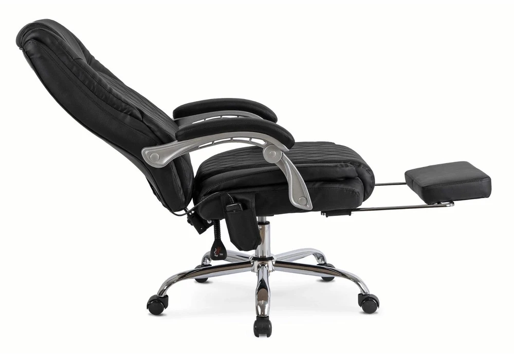Mebel Elite Sukamoji biuro kėdė GIORGIO, masažuojama ir šildoma, juoda