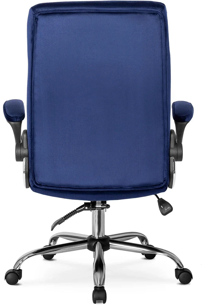 Mebel Elite Sukamoji biuro kėdė, veliūrinė, su „Multiblock“ mechanizmu, 75 × 72 × 121 cm, tamsiai mėlyna