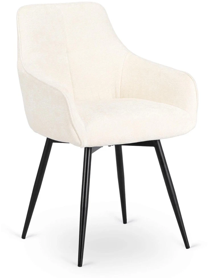 Fotelis Mebel Elite Sukamoji kėdė LARISA, kreminė, buklė