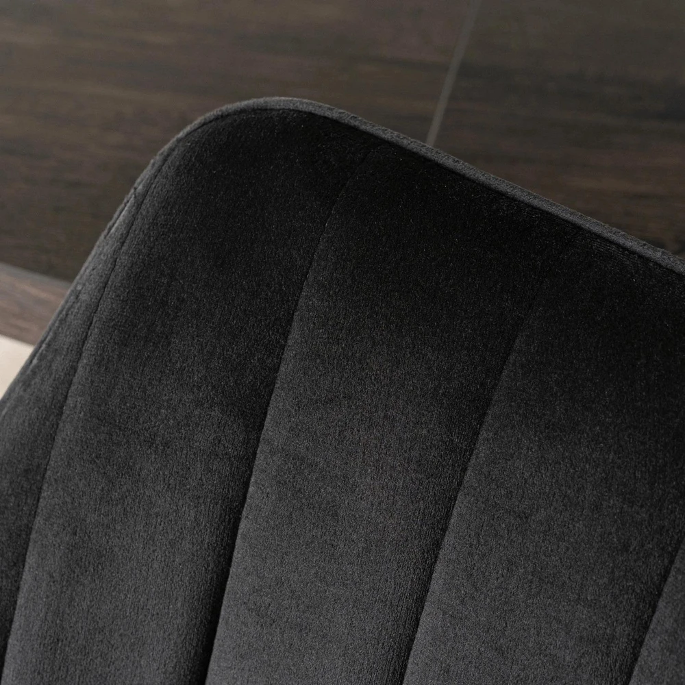Mebel Elite Sukamoji kėdė MUMBAI, veliūrinė, juoda