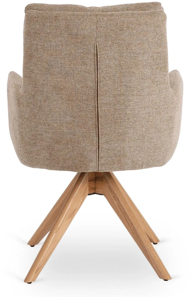 Fotelis Mebel Elite Sukamoji kėdė su porankiais, 47 × 47 × 50 cm, ruda