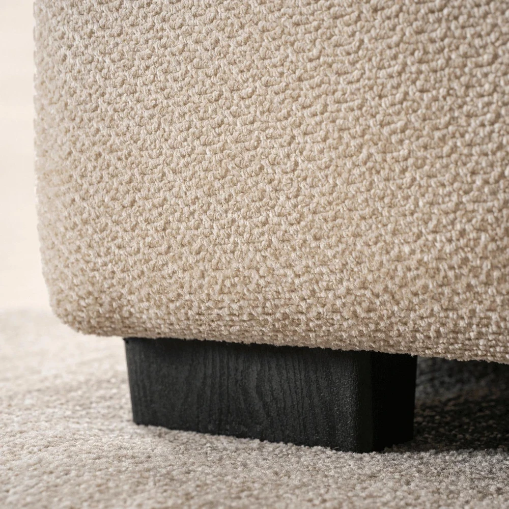 Mebel Elite Trivietė sofa, 235 × 105 × 77 cm, kreminė