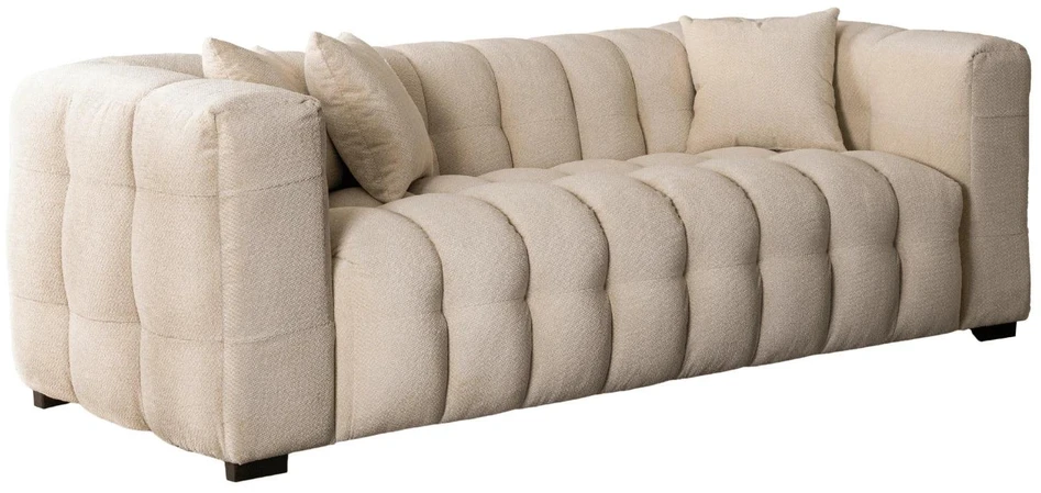 Mebel Elite Trivietė sofa, 235 × 105 × 77 cm, kreminė