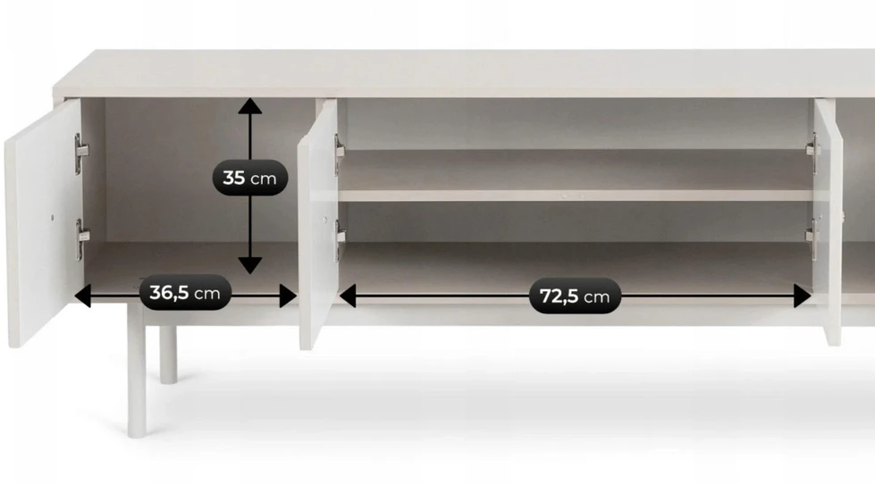 TV staliukas Mebel Elite TV spintelė, 155 × 39 × 53 cm, kašmyro spalvos